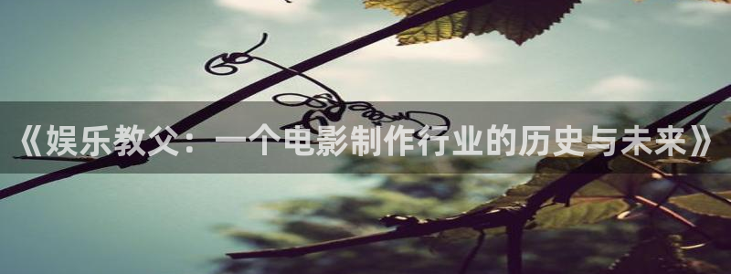 泰达娱乐平台在线开户：《娱乐教父：一个电影制作行业的历史与未来》