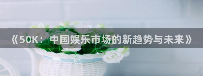 泰达娱乐软件：《50K：中国娱乐市场的新趋势与未来》